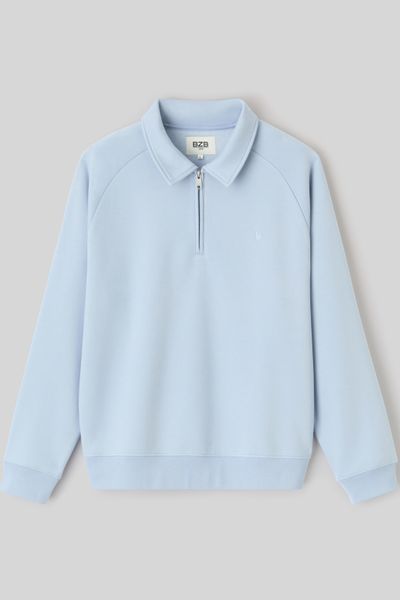 Sweat col polo zipp&eacute;