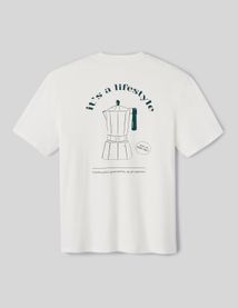 T-shirt imprim&eacute; devant dos