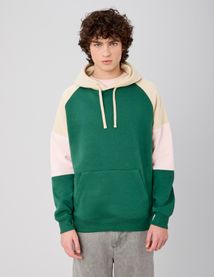 Sweat colorblock &agrave; capuche