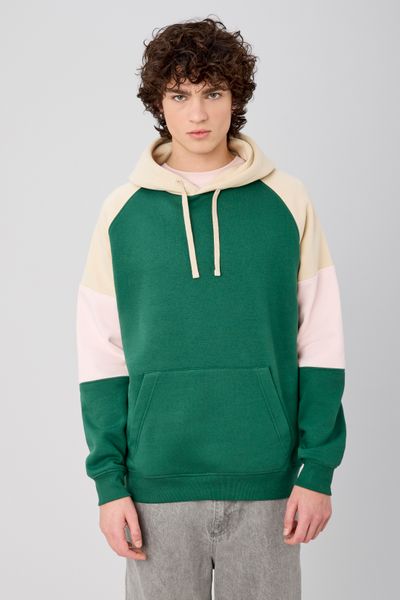 Sweat colorblock &agrave; capuche