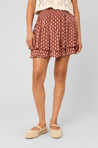 Jupe courte volant&eacute;e