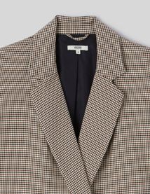 Blazer carreaux polyester recycl&eacute;