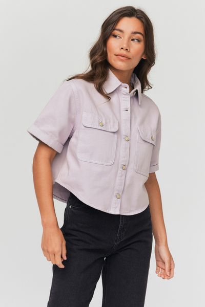 Veste en jean manches courtes