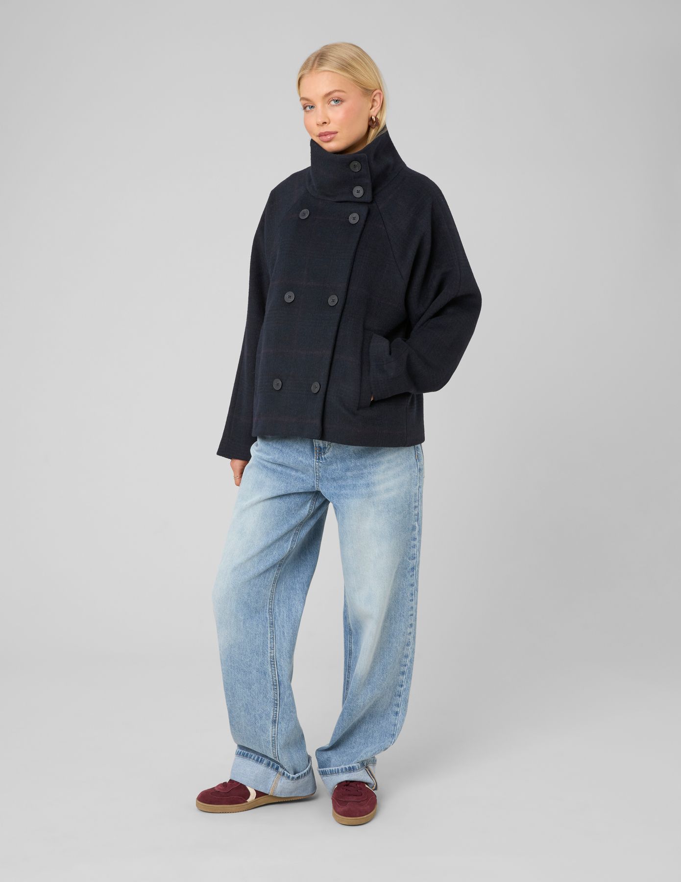 Manteau &agrave; carreaux