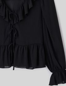 Blouse &agrave; volants