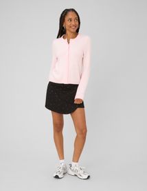 Jupe short &agrave; strass