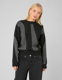 Pull col rond paillet&eacute;