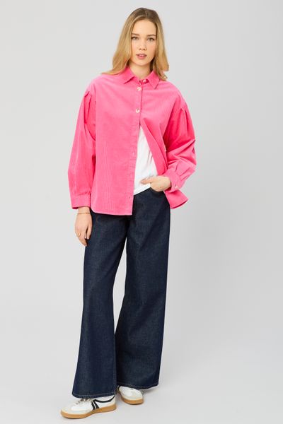 Surchemise en velours c&ocirc;tel&eacute;