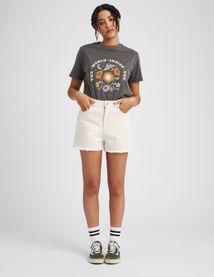 Short en jean raw cut