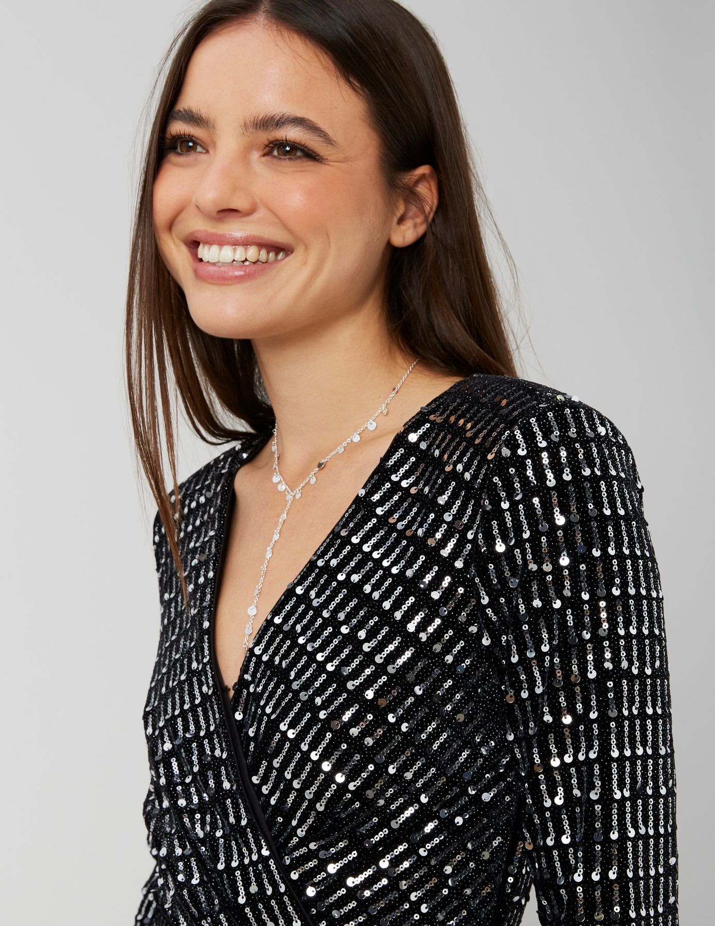 Combinaison short paillettes