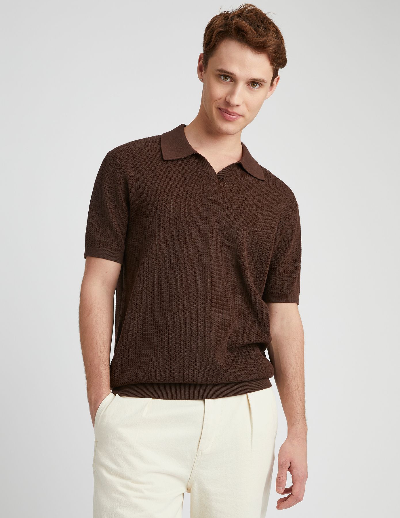 Polo maille ajourée