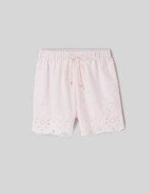 Short l&eacute;ger broderie