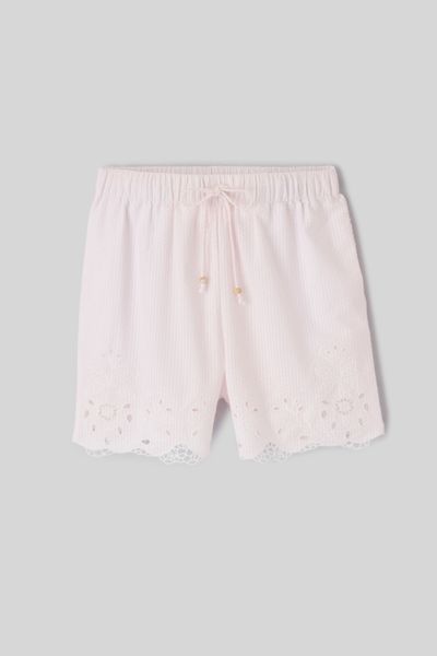 Short l&eacute;ger broderie