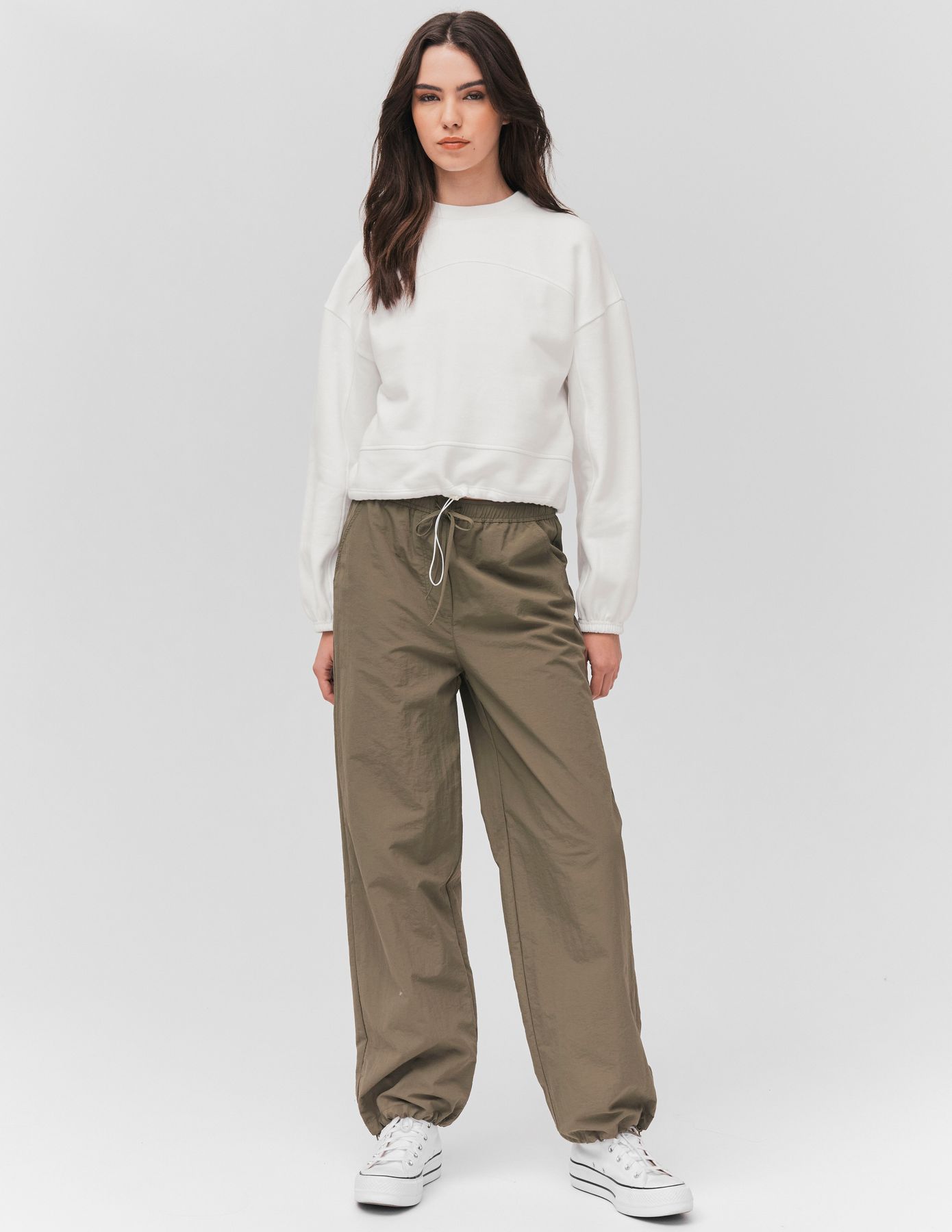 Sweat cropped découpes sport