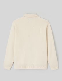 Cardigan zipp&eacute; col polo