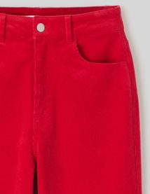 Pantalon straight velours