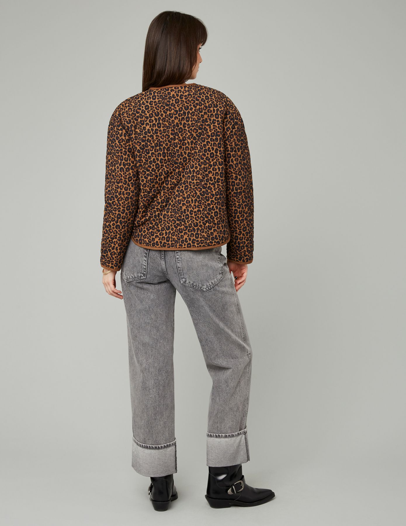 Veste matelassée léopard