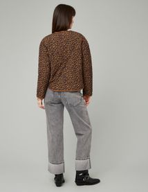 Veste matelassée léopard