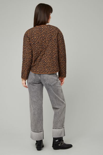 Veste matelassée léopard