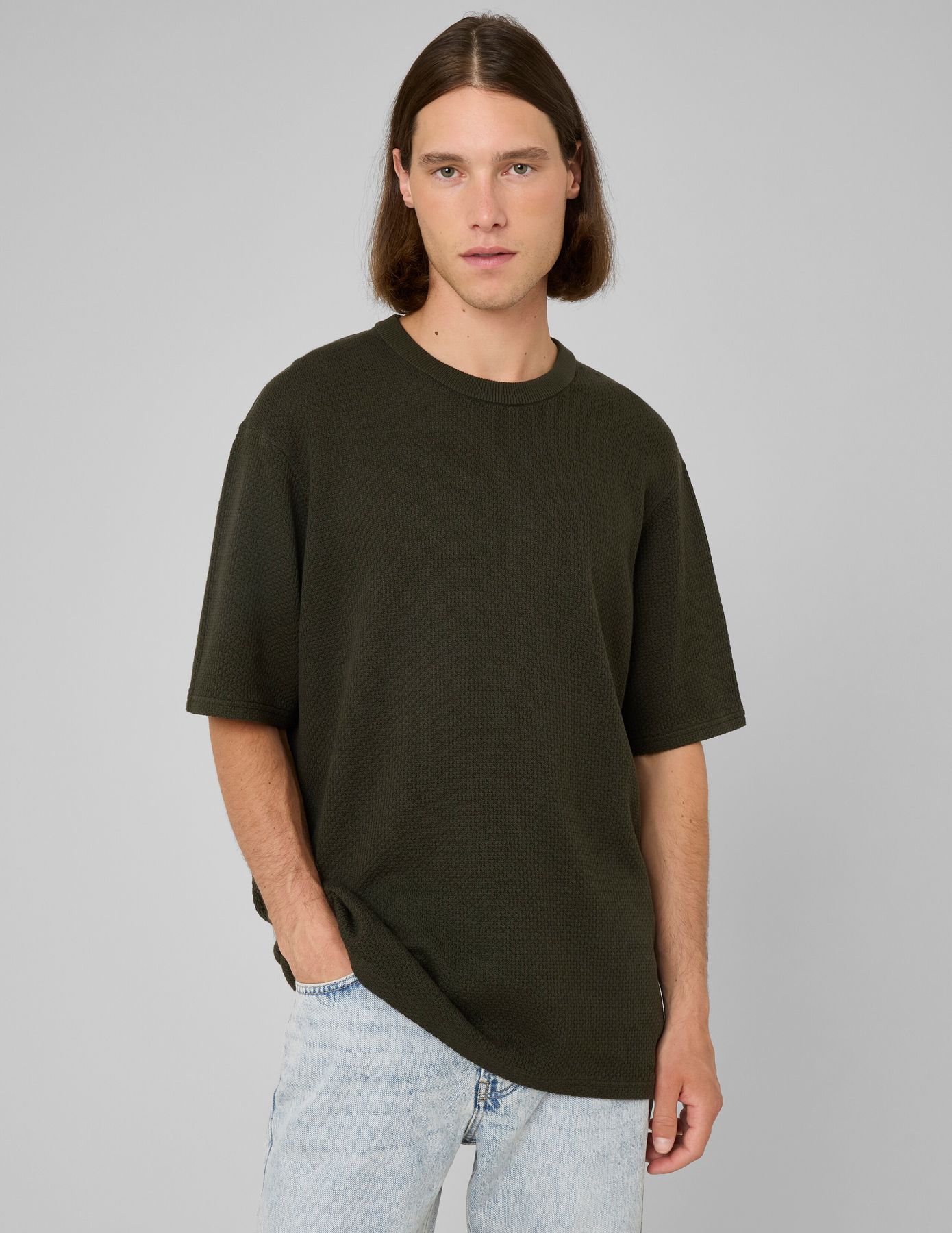 T-shirt maille textur&eacute;e