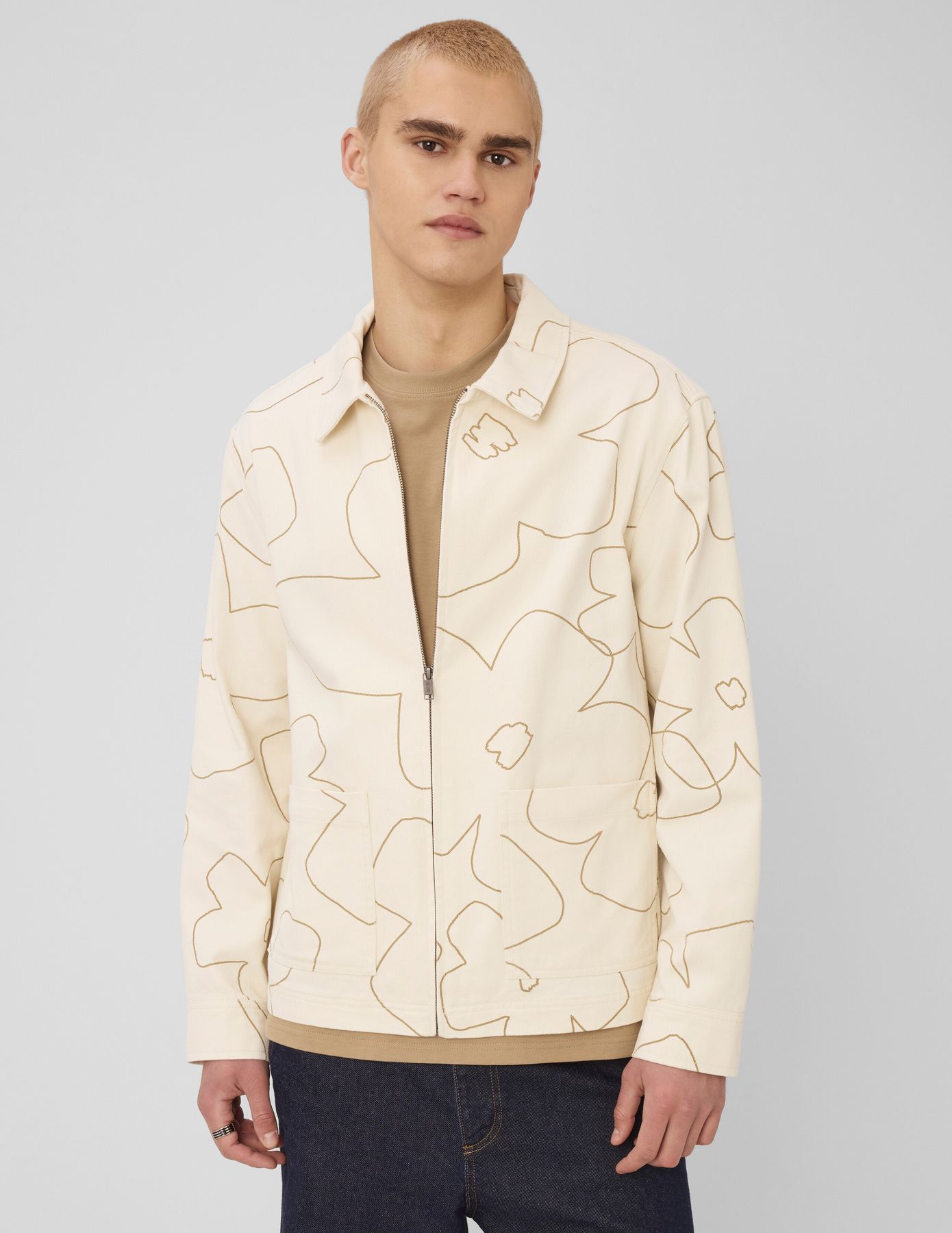 Veste zipp&eacute;e imprim&eacute;e