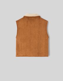 Veste sans manches suédine