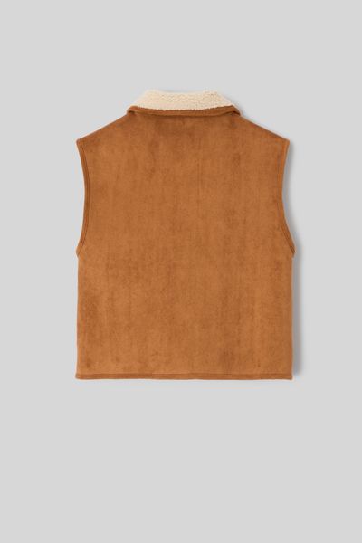 Veste sans manches suédine
