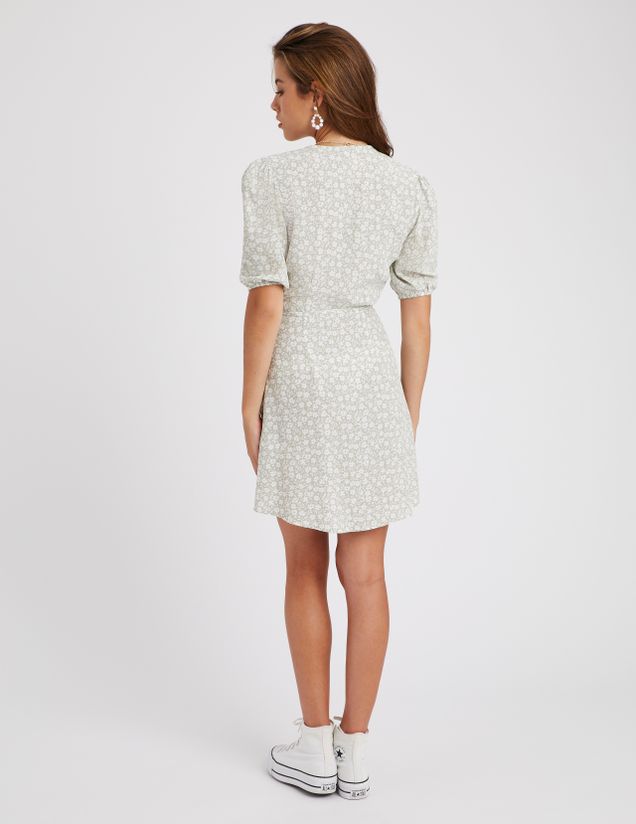 Robe cache coeur imprimée floral