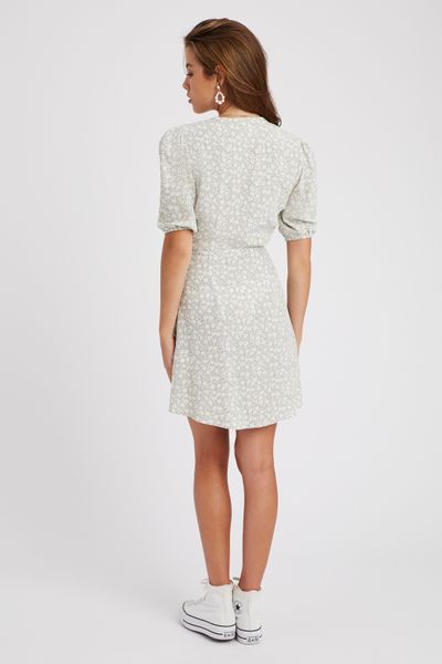 Robe cache coeur imprimée floral