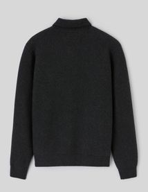 Cardigan boutonn&eacute; col polo