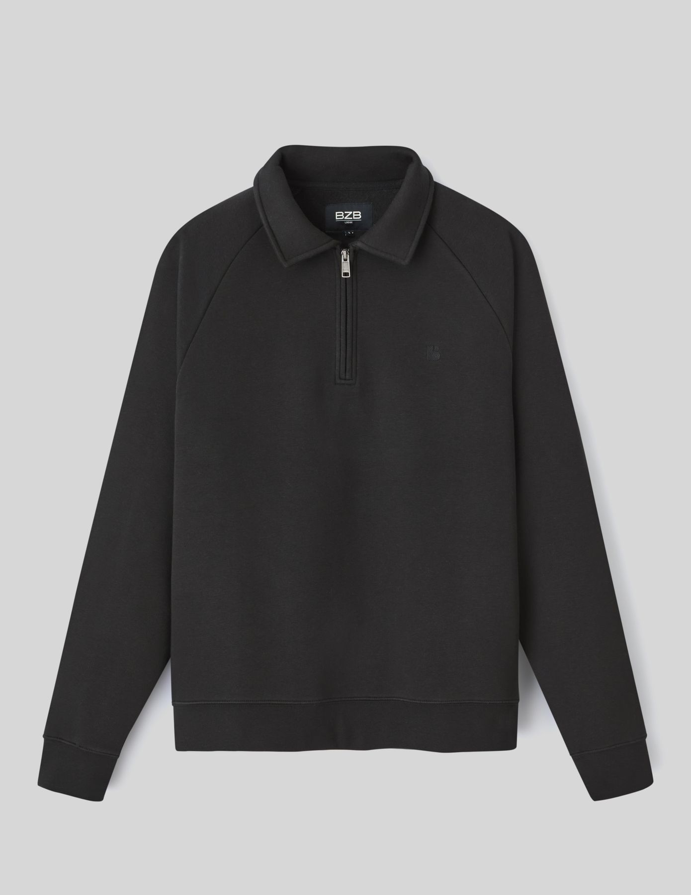 Sweat col polo zippé