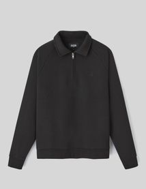 Sweat col polo zippé