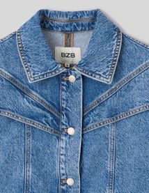 Veste denim sans manche
