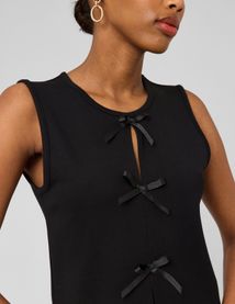 Top sans manches &agrave; n&oelig;uds