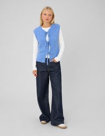 Gilet sans manches &agrave; nouer