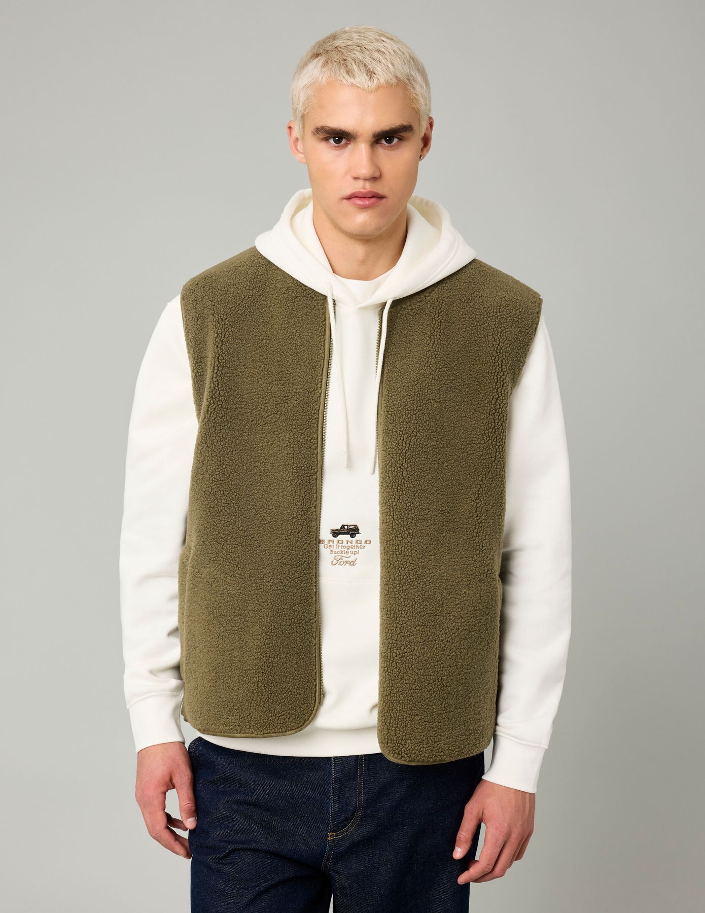 Blouson sans manches sherpa