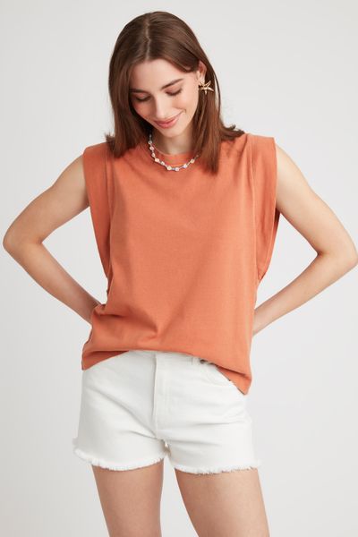 T-shirt sans manches délavé