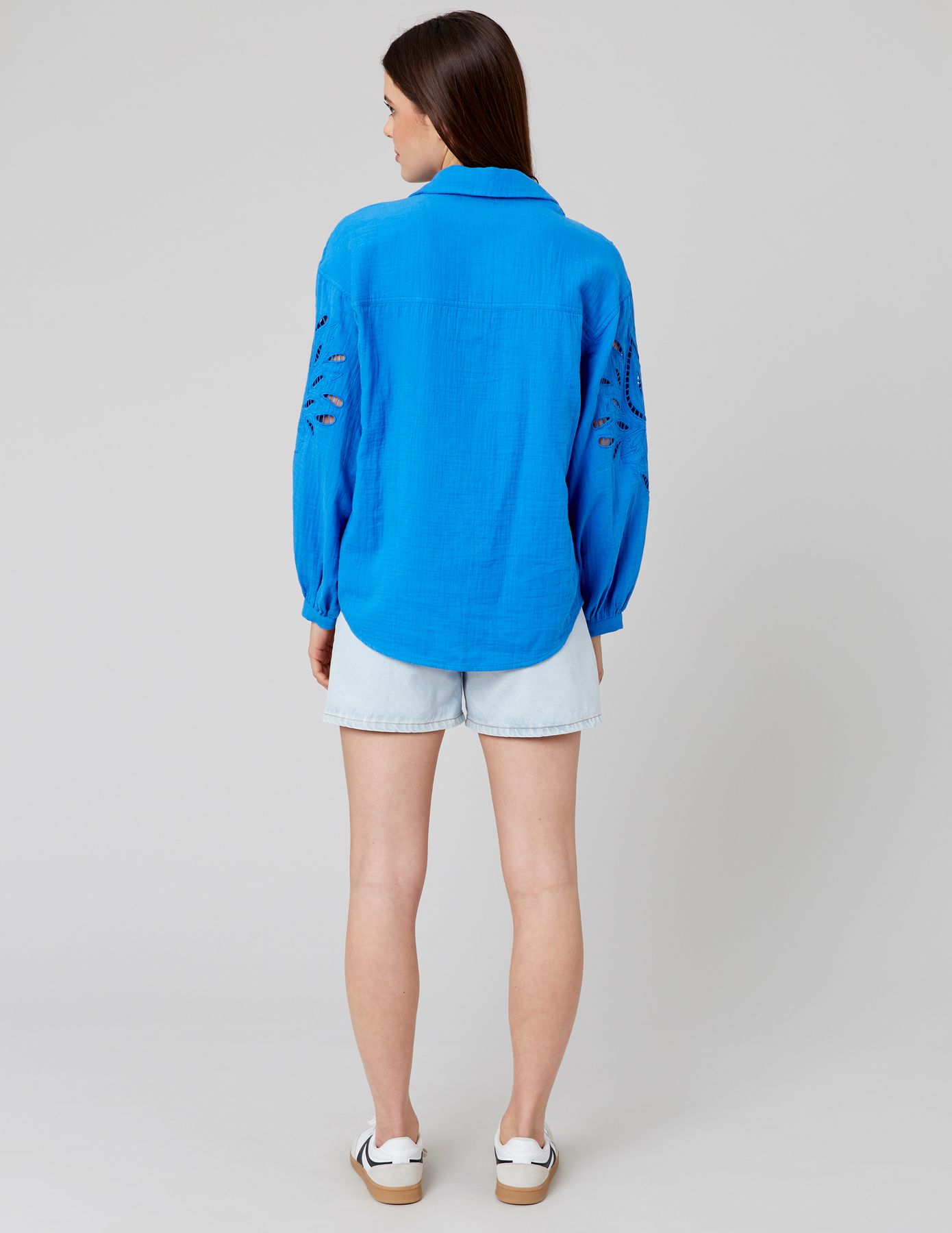 Chemise en gaze de coton unie