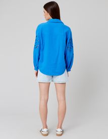 Chemise en gaze de coton unie