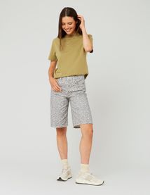 Bermuda léopard en twill