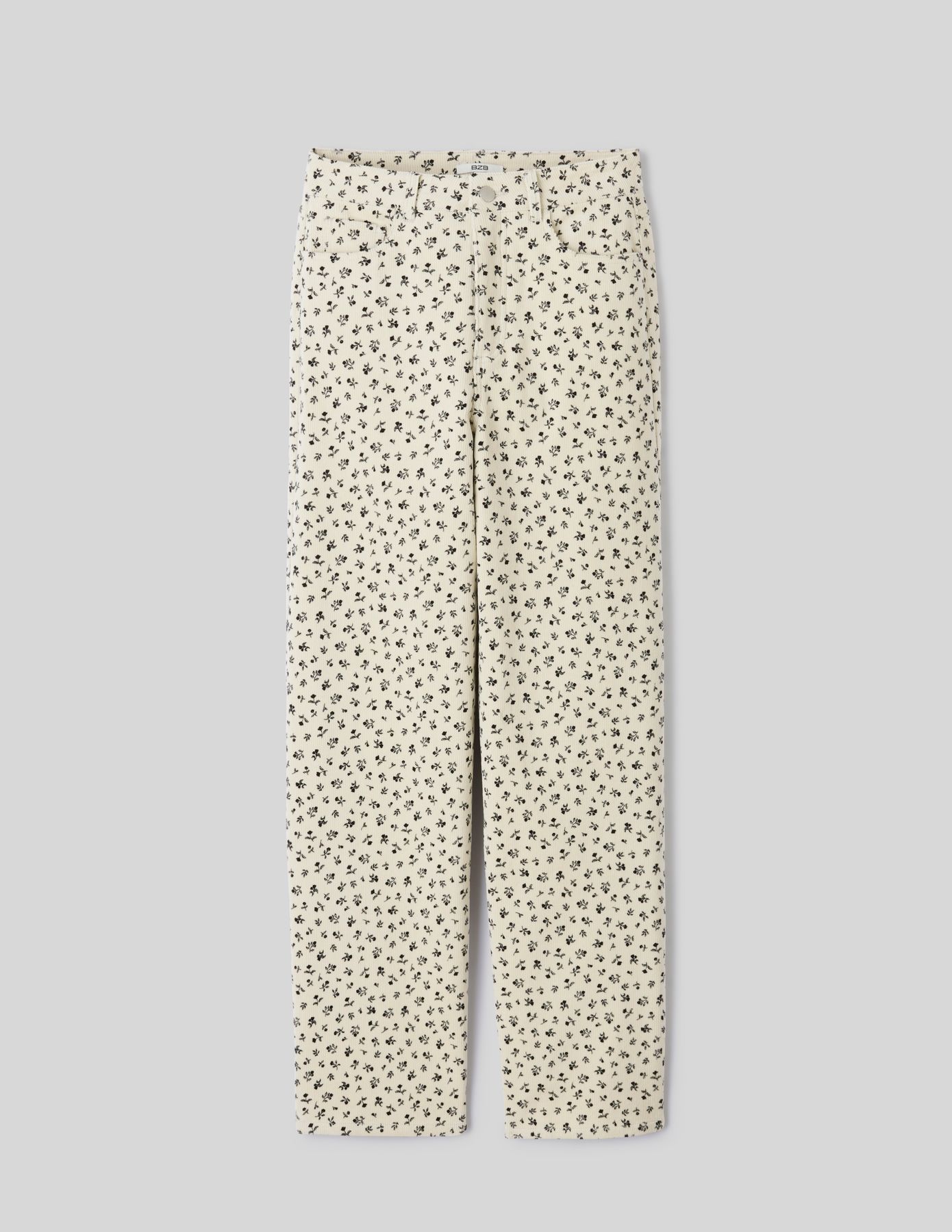 Pantalon velours wide leg imprimé