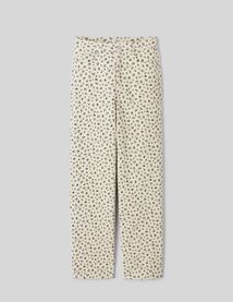 Pantalon velours wide leg imprimé