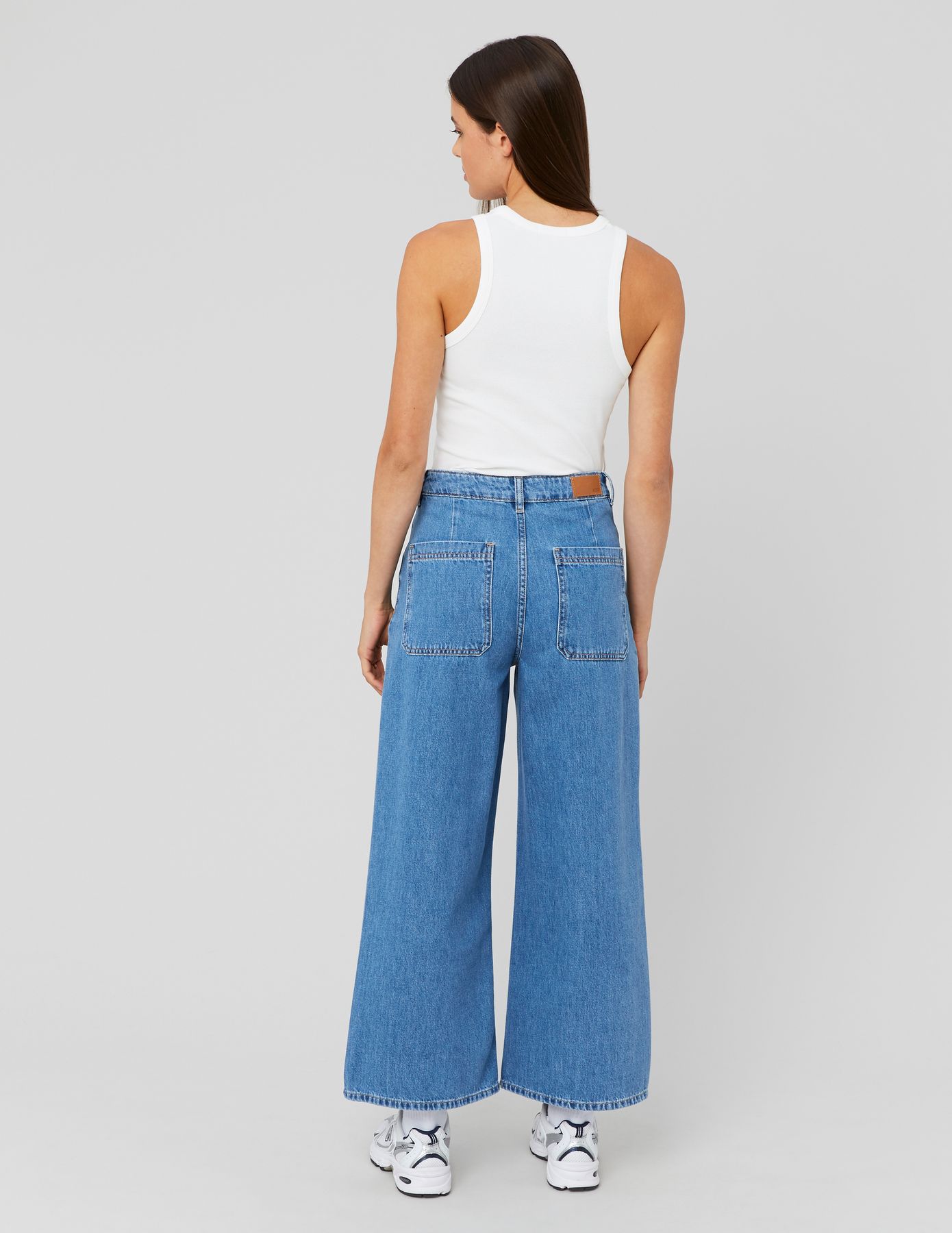 Jean wide leg cropped