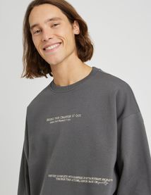 Sweat col rond brod&eacute;