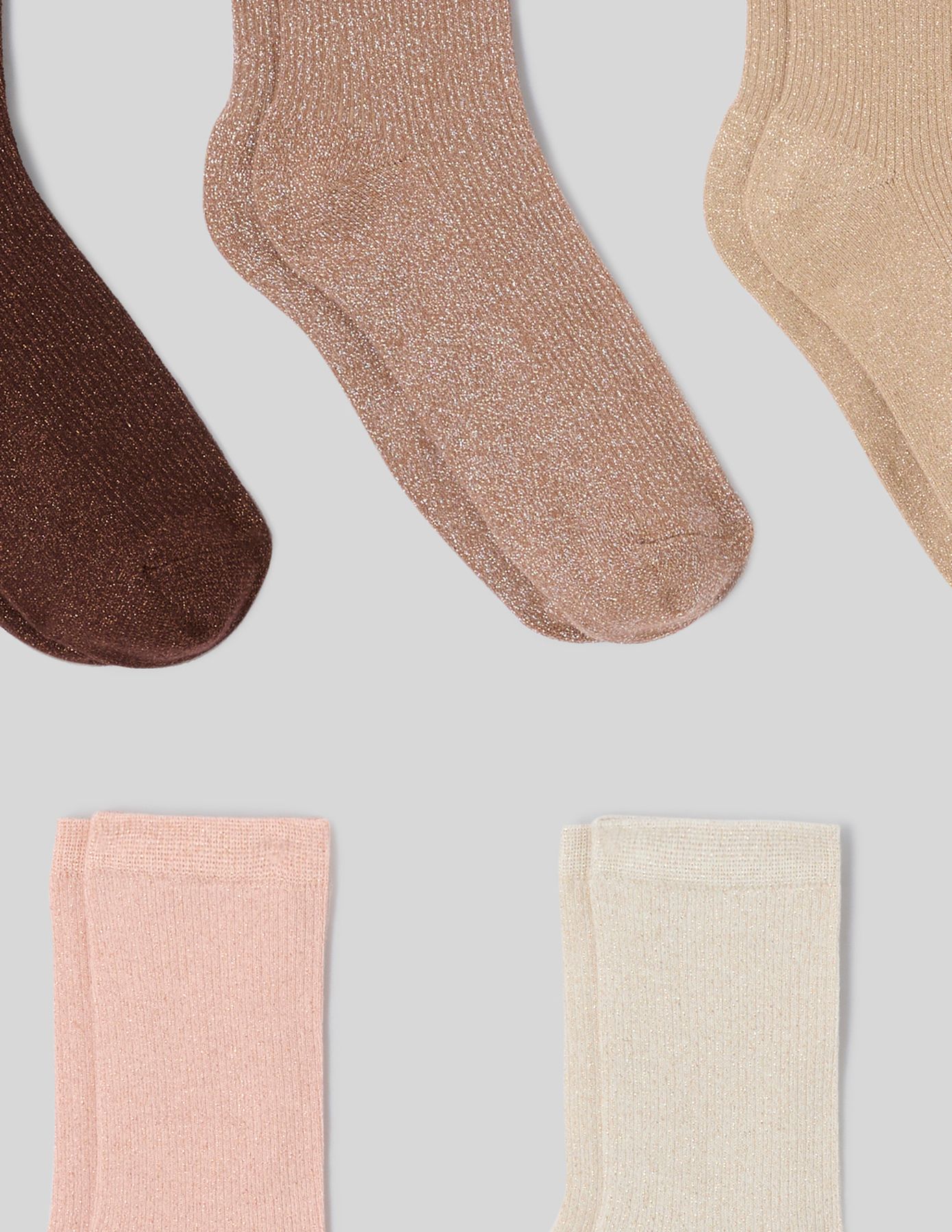 Lot de 5 chaussettes &agrave; fil m&eacute;talis&eacute;