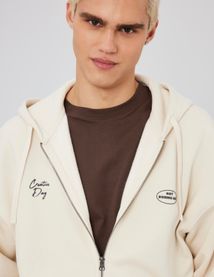 Sweat zippé imprimé