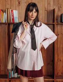 Chemise en popeline rayée