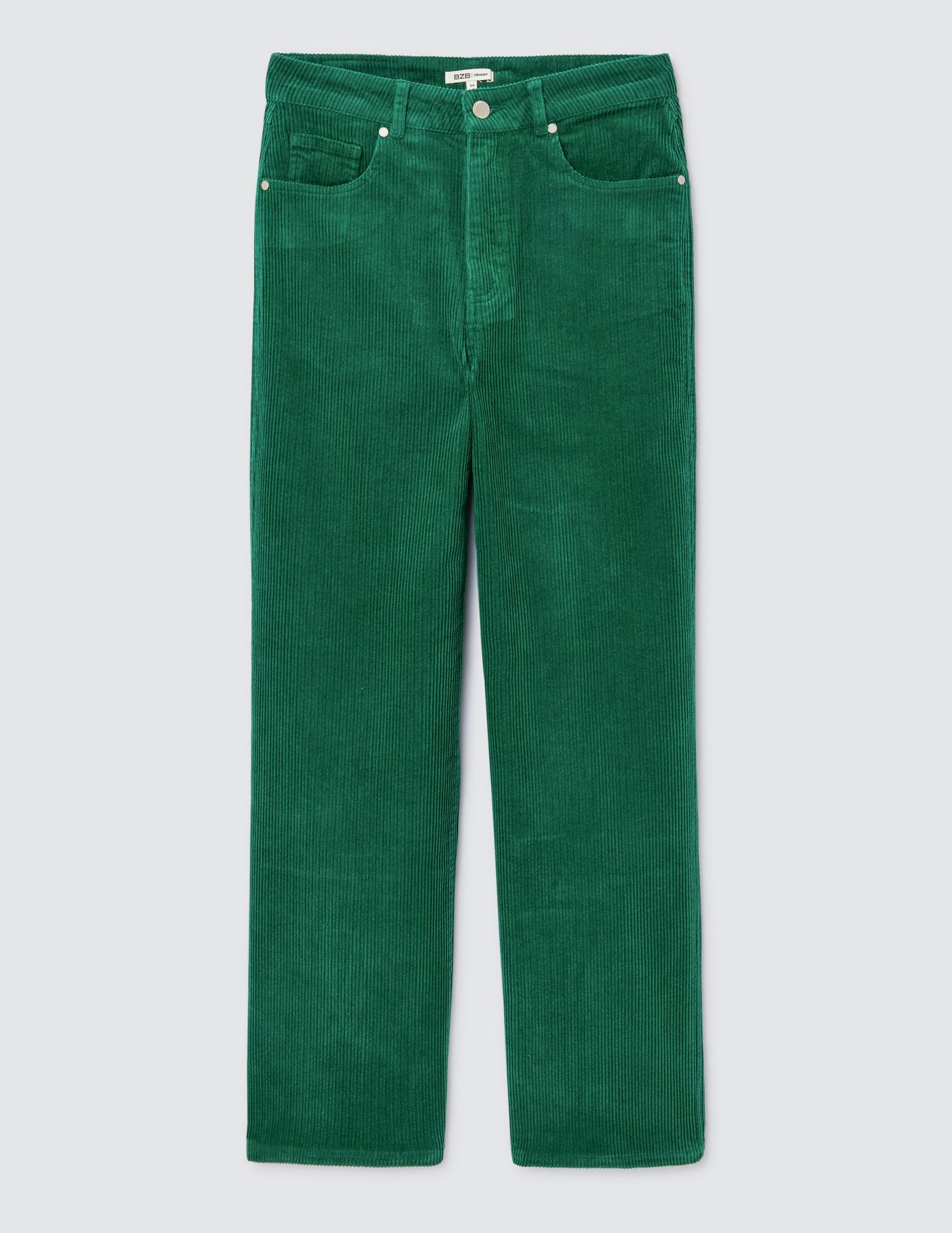 Pantalon velours straight long en coton iab