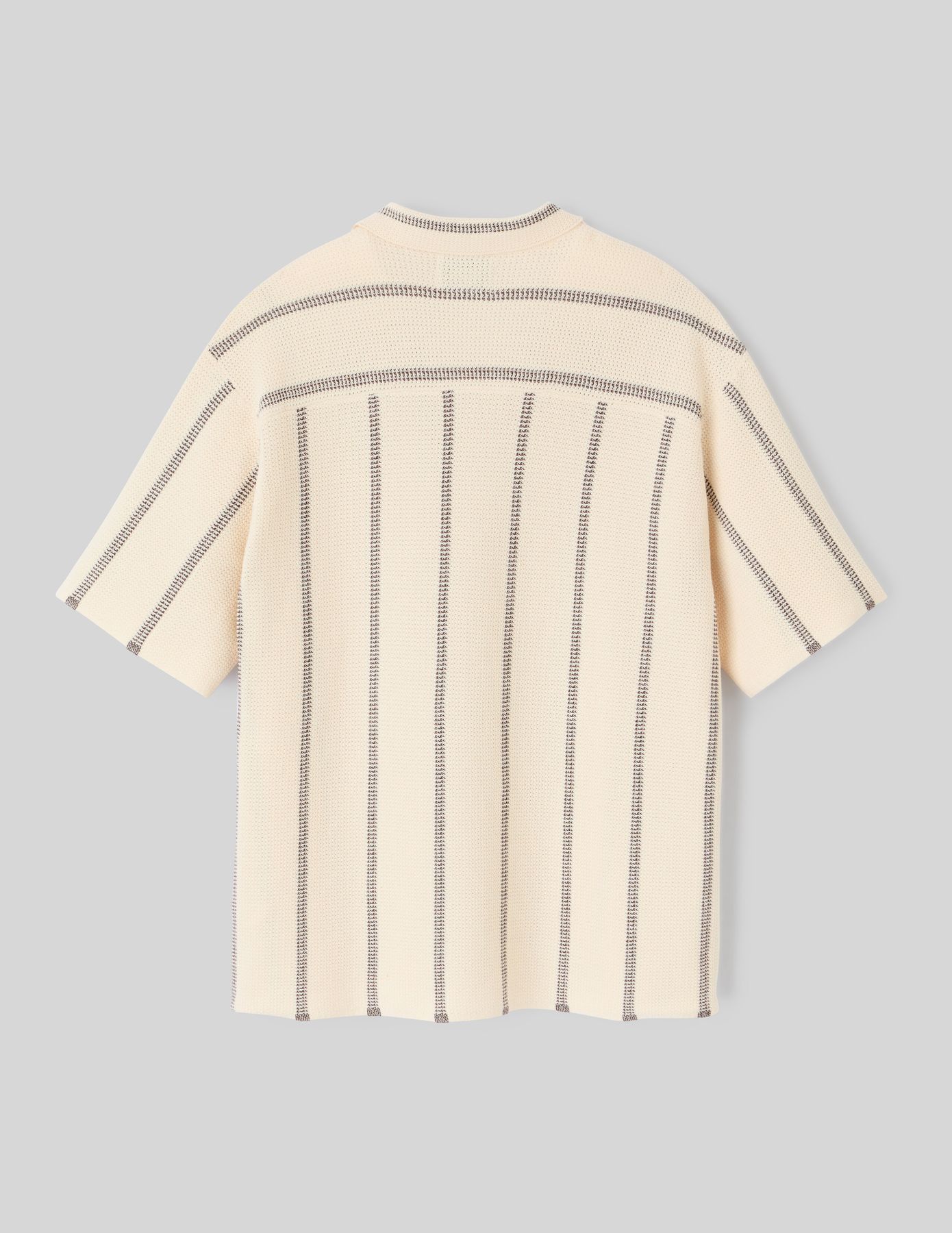 Chemise manches courtes tricot rayure