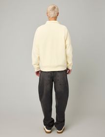 Sweat col polo zippé